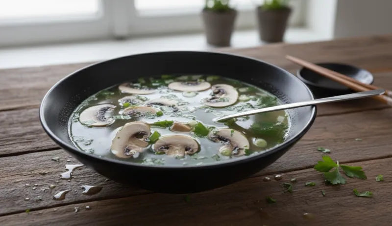 Soupe miso aux champignons