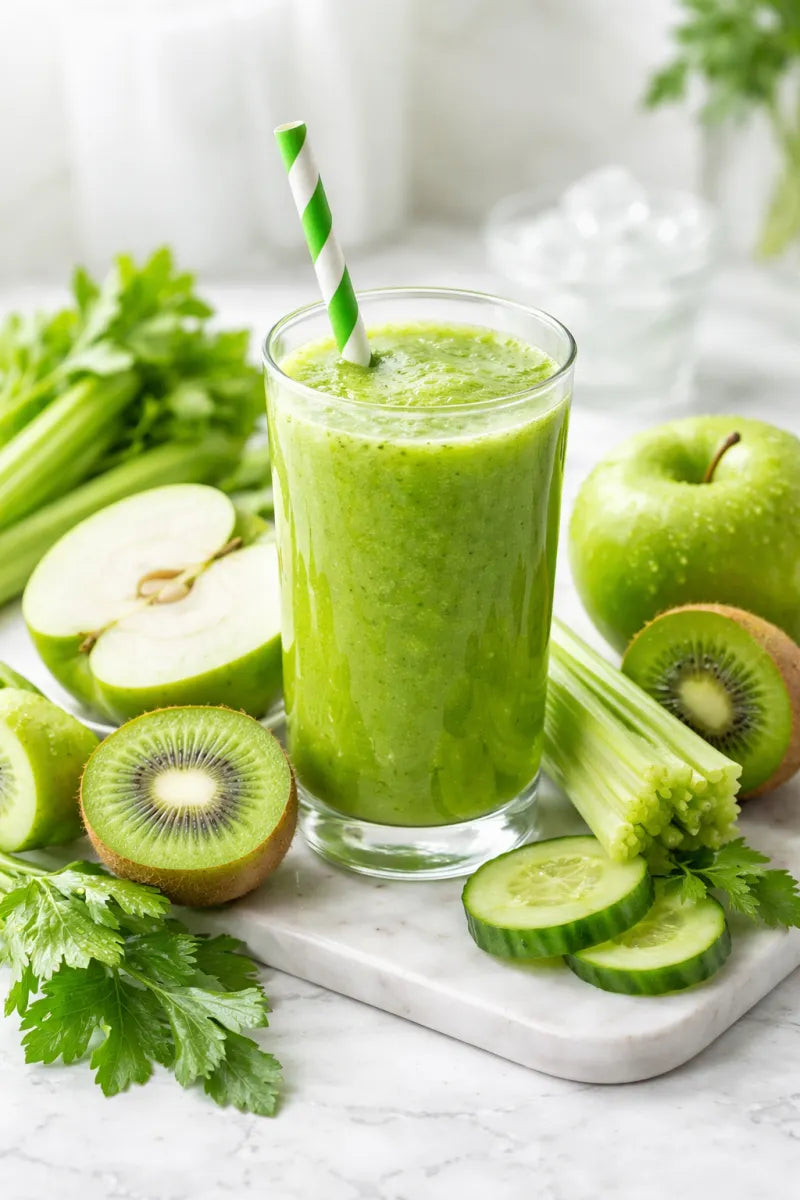 Jus vert au kiwi et concombre